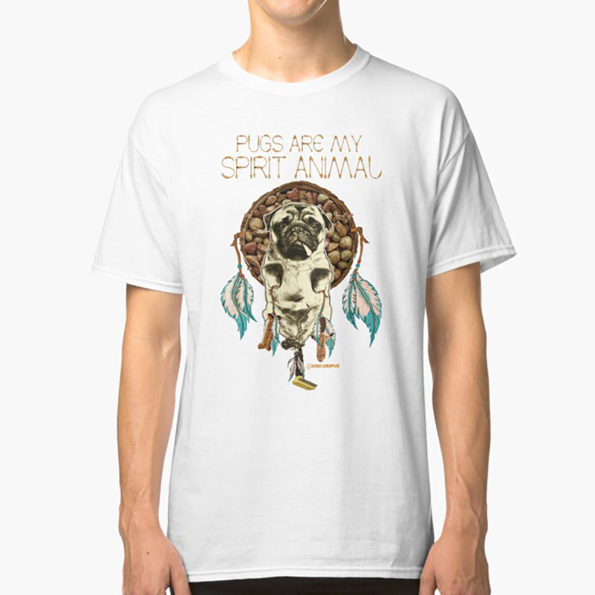 T-shirt med Mopsmotiv – Mopsar är mitt andedjur - Unisex-t-shirt för Hundvänner