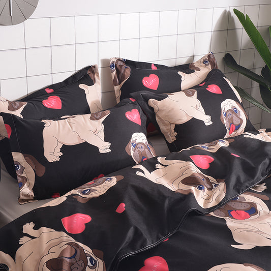 Bäddset med Hundmotiv – Sött Påslakan och Överdrag för Hundvänner