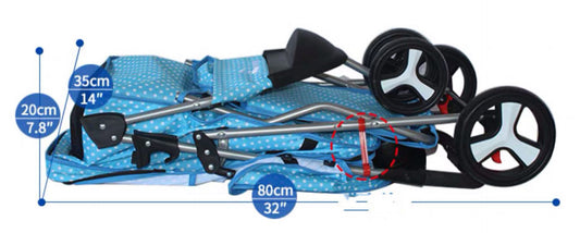 Pet Buggy – Lätt ihopfällbar husdjursvagn för resa och promenad