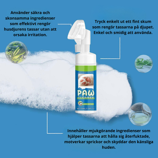 PawFoam – Enkelt vårdande tassrengöring med skum och borste