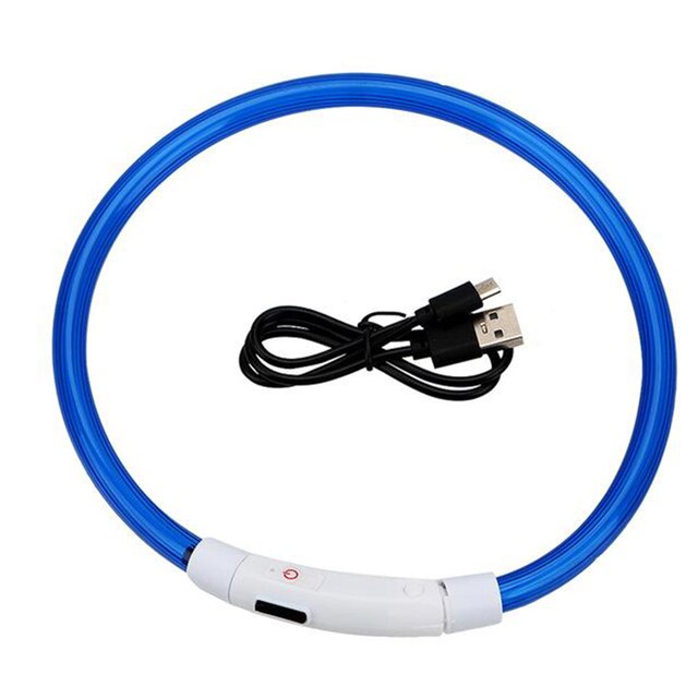 Lysande LED-halsband för Hund & Katt – USB-uppladdningsbart