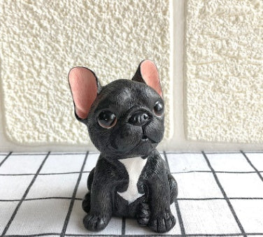 Resinfigur Fransk Bulldog – Söt Dekorationsstatyer för Hundvänner | Realistisk Hunddekor