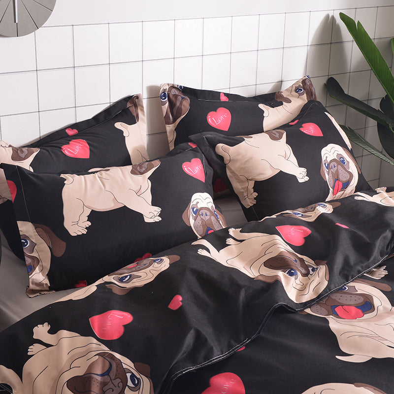 Bäddset med Hundmotiv – Sött Påslakan och Överdrag för Hundvänner