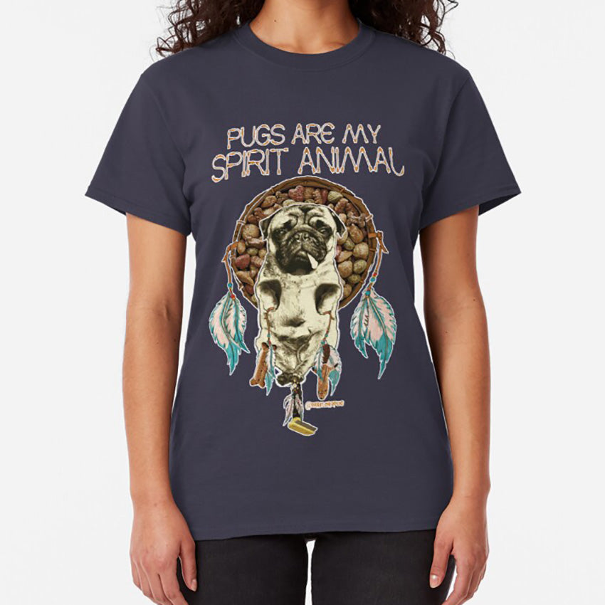 T-shirt med Mopsmotiv – Mopsar är mitt andedjur - Unisex-t-shirt för Hundvänner