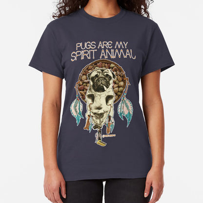 T-shirt med Mopsmotiv – Mopsar är mitt andedjur - Unisex-t-shirt för Hundvänner