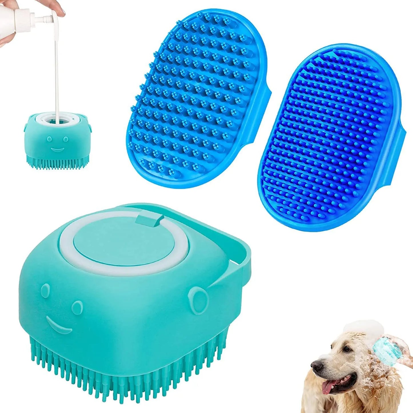 SPA borstset – Schampo- Urfällnings- och Massageborste (3-pack)
