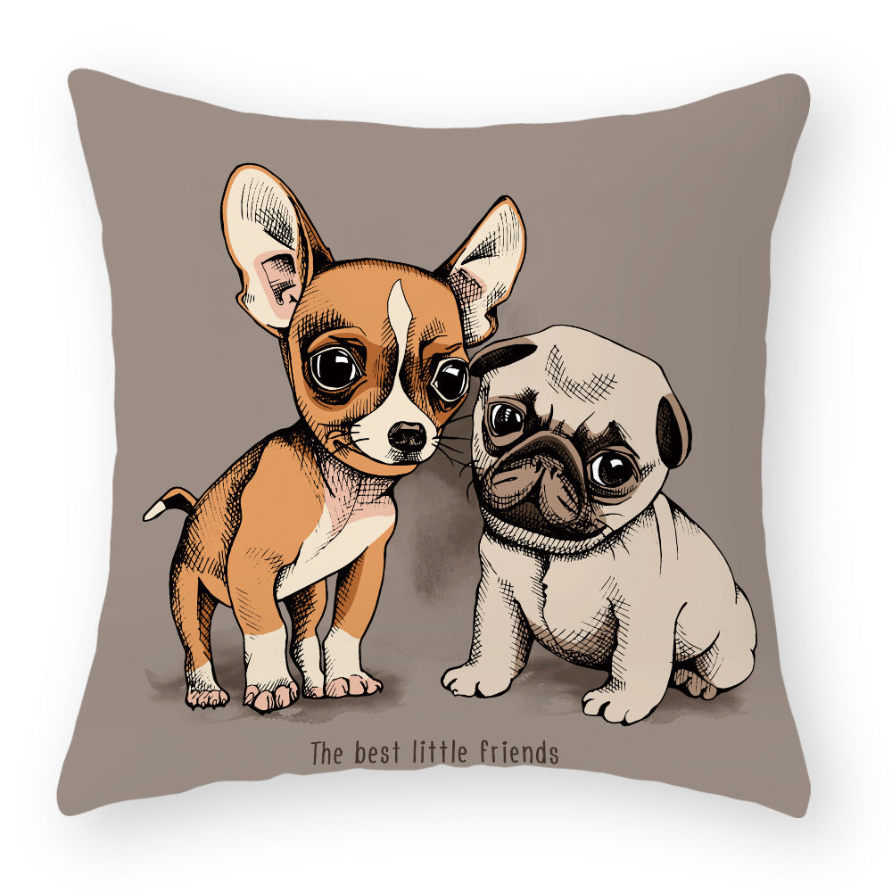 Kuddfodral med Hundmotiv – Söt och Mysig Present för Hundälskare | 45x45 cm