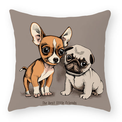 Kuddfodral med Hundmotiv – Söt och Mysig Present för Hundälskare | 45x45 cm