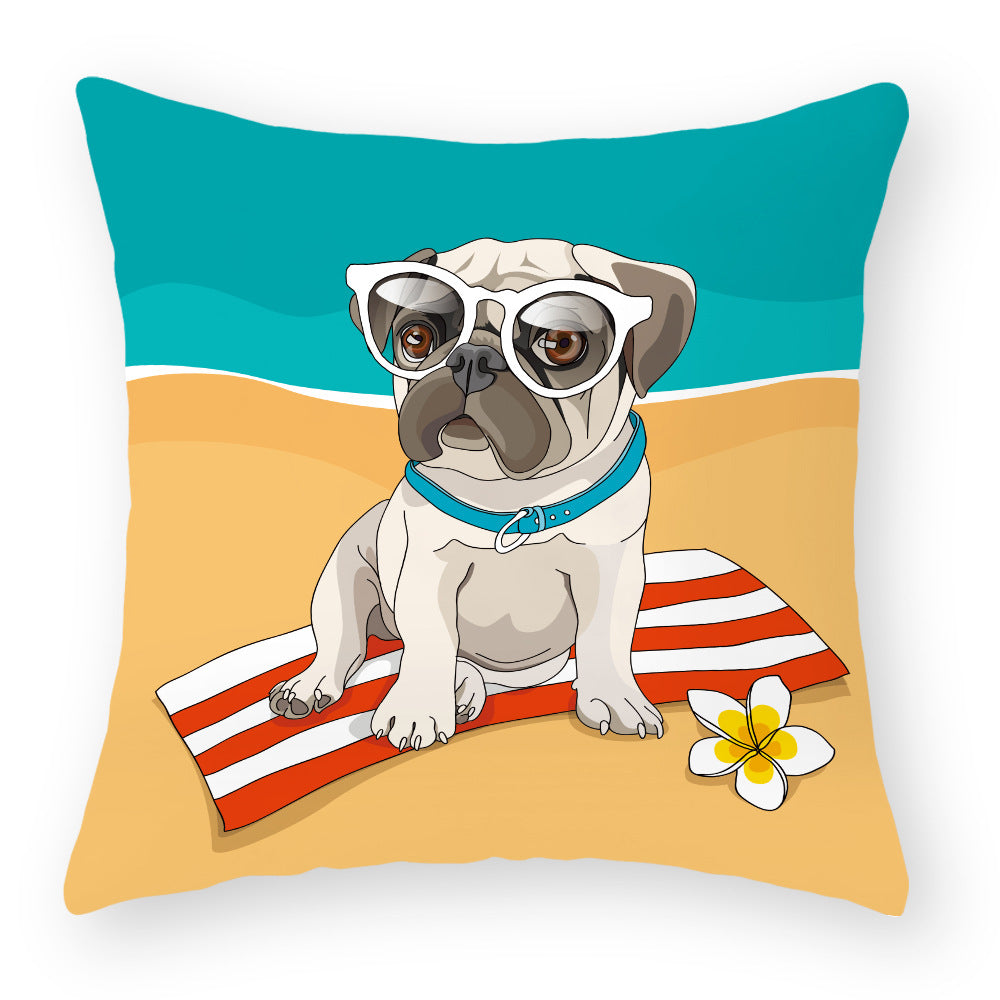 Kuddfodral med Hundmotiv – Söt och Mysig Present för Hundälskare | 45x45 cm