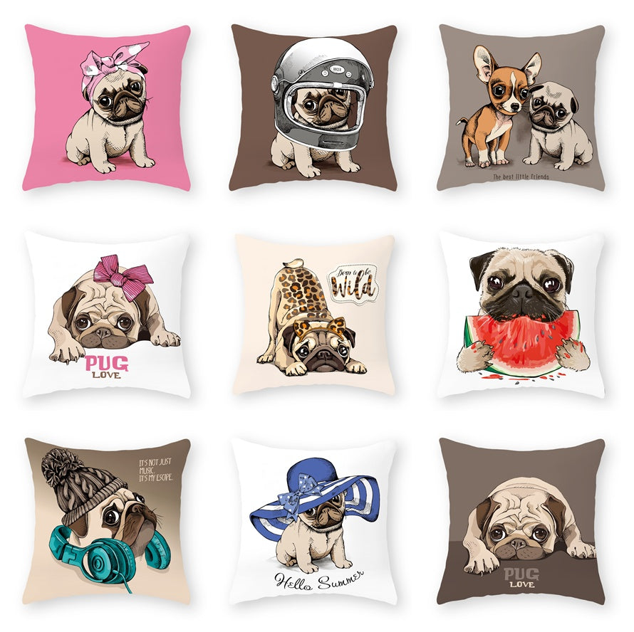 Kuddfodral med Hundmotiv – Söt och Mysig Present för Hundälskare | 45x45 cm