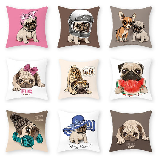 Kuddfodral med Hundmotiv – Söt och Mysig Present för Hundälskare | 45x45 cm