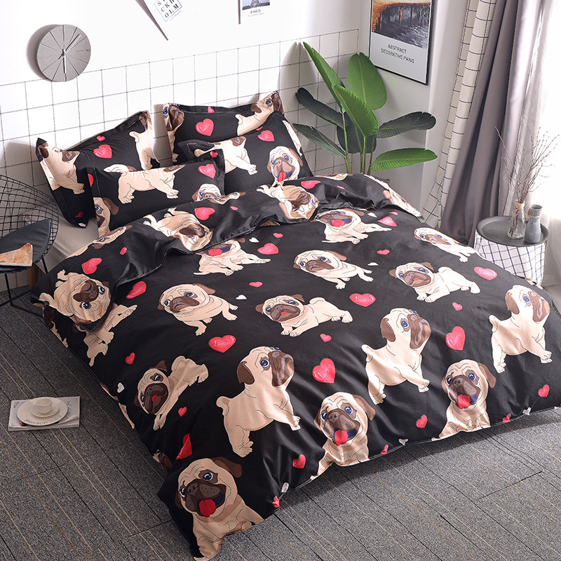 Bäddset med Hundmotiv – Sött Påslakan och Överdrag för Hundvänner