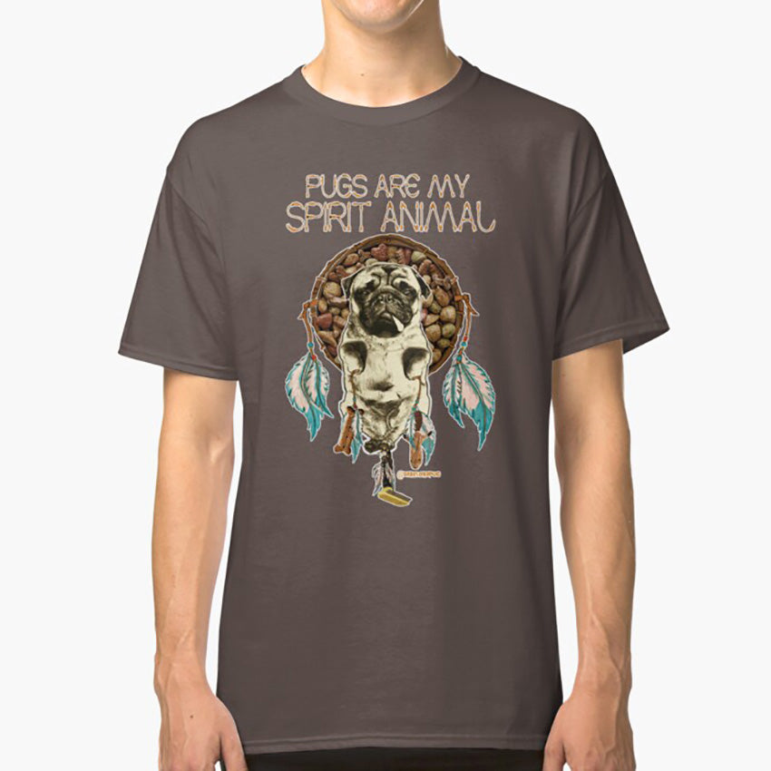 T-shirt med Mopsmotiv – Mopsar är mitt andedjur - Unisex-t-shirt för Hundvänner
