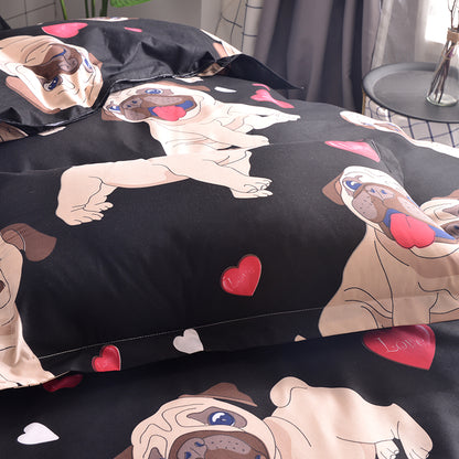 Bäddset med Hundmotiv – Sött Påslakan och Överdrag för Hundvänner