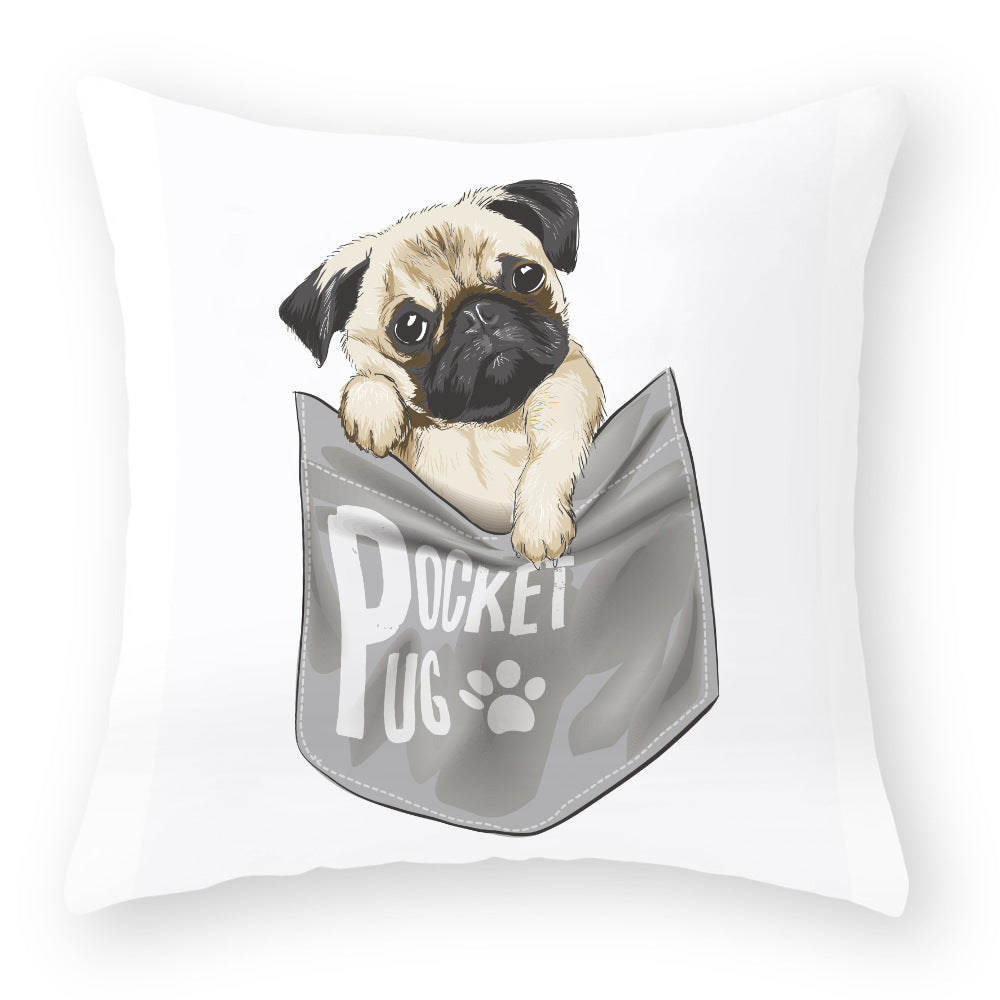 Kuddfodral med Hundmotiv – Söt och Mysig Present för Hundälskare | 45x45 cm