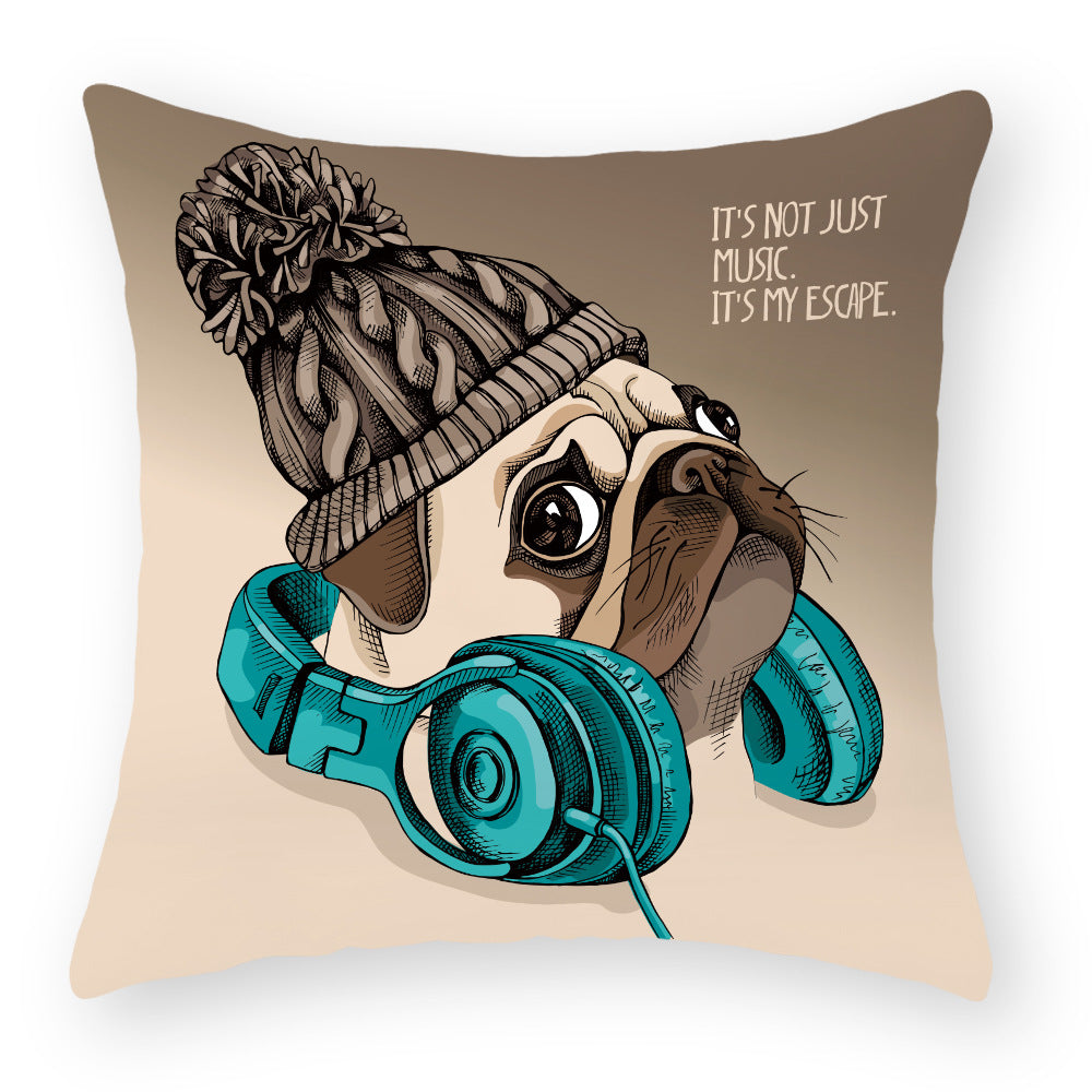 Kuddfodral med Hundmotiv – Söt och Mysig Present för Hundälskare | 45x45 cm
