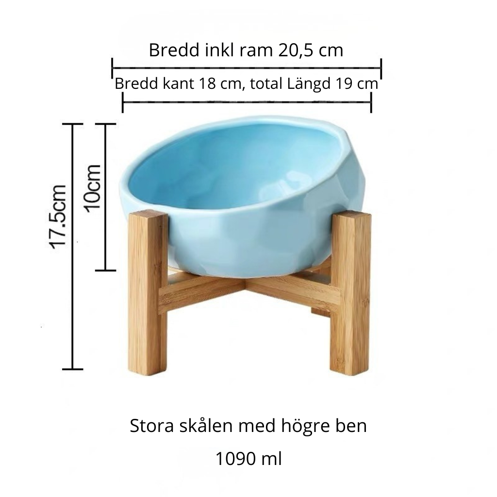 Upphöjd Matskål för Hund och Katt – Skonsam Ergonomisk Skål för Hälsosammare Ätande