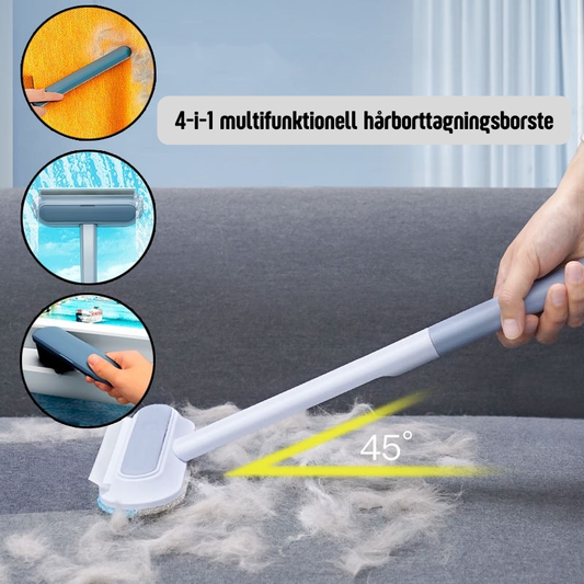 4-i-1 Multifunktionell Hårborttagningsborste – För Hundhår, Katthår, Möbler & Fönsterskärmar