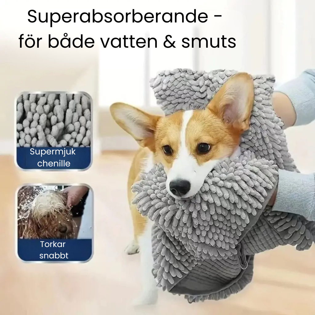 Snabbtorkande handduk – mjuk & superabsorberande med smarta handfack