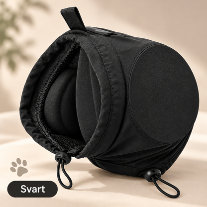 Svart ljuddämpande hörselskydd för hund