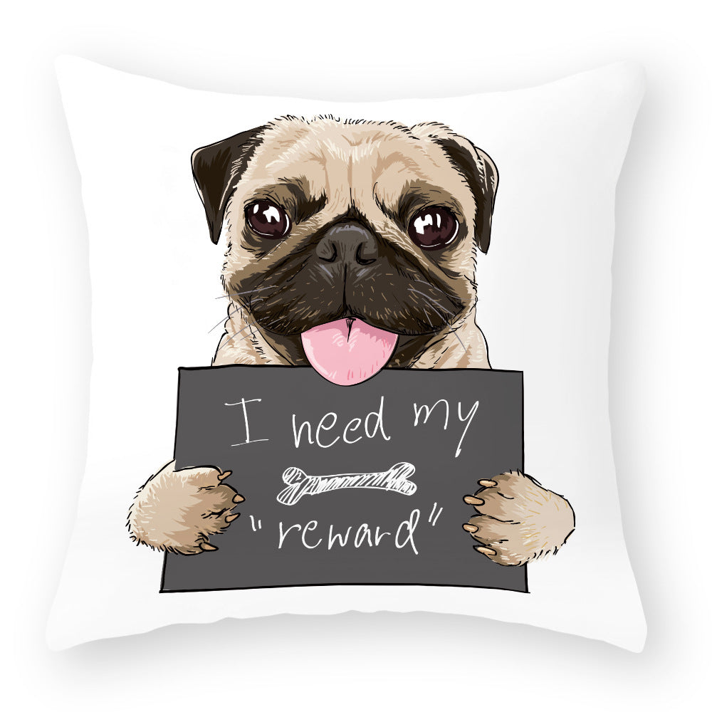 Kuddfodral med Hundmotiv – Söt och Mysig Present för Hundälskare | 45x45 cm