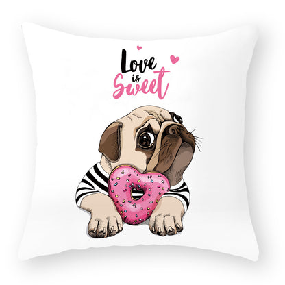 Kuddfodral med Hundmotiv – Söt och Mysig Present för Hundälskare | 45x45 cm