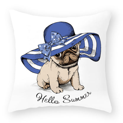 Kuddfodral med Hundmotiv – Söt och Mysig Present för Hundälskare | 45x45 cm
