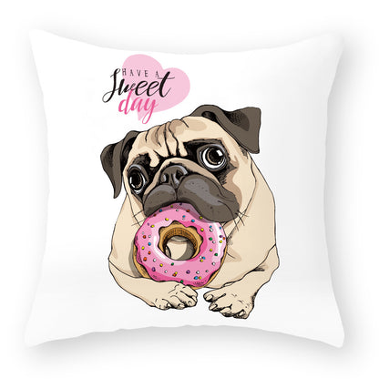 Kuddfodral med Hundmotiv – Söt och Mysig Present för Hundälskare | 45x45 cm