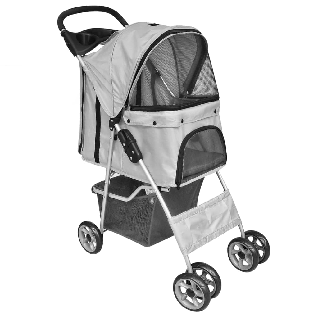 Ihopfällbar Hundvagn för Resa & Promenad – Bekväm Kattbuggy för Små & Äldre Husdjur