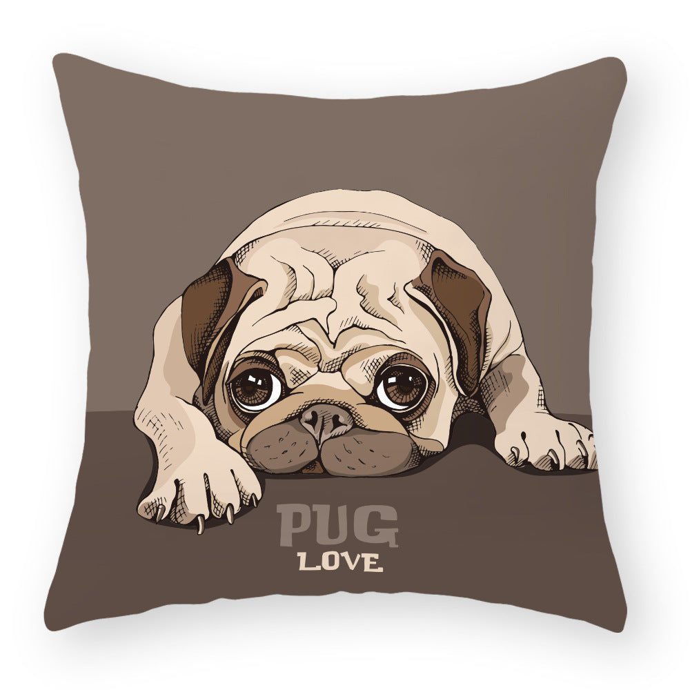 Kuddfodral med Hundmotiv – Söt och Mysig Present för Hundälskare | 45x45 cm