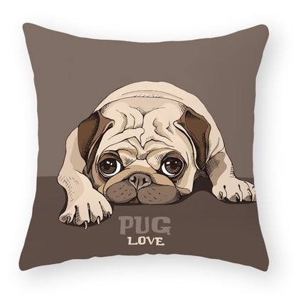Kuddfodral med Hundmotiv – Söt och Mysig Present för Hundälskare | 45x45 cm