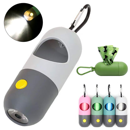 Hundbajspåsehållare med LED-lampa – Perfekt för mörka kvällspromenader